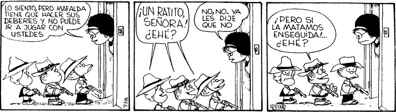 Mafalda no puede salir a jugar